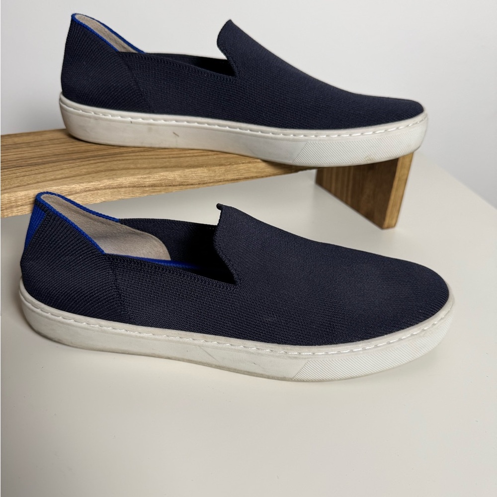 Rothy's Deep Blue Slip-On Sneakers - Picture 3 of 15